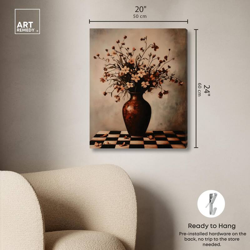 Antique Anthos Aria Canvas by Art Remedy, Gallery Wrapped