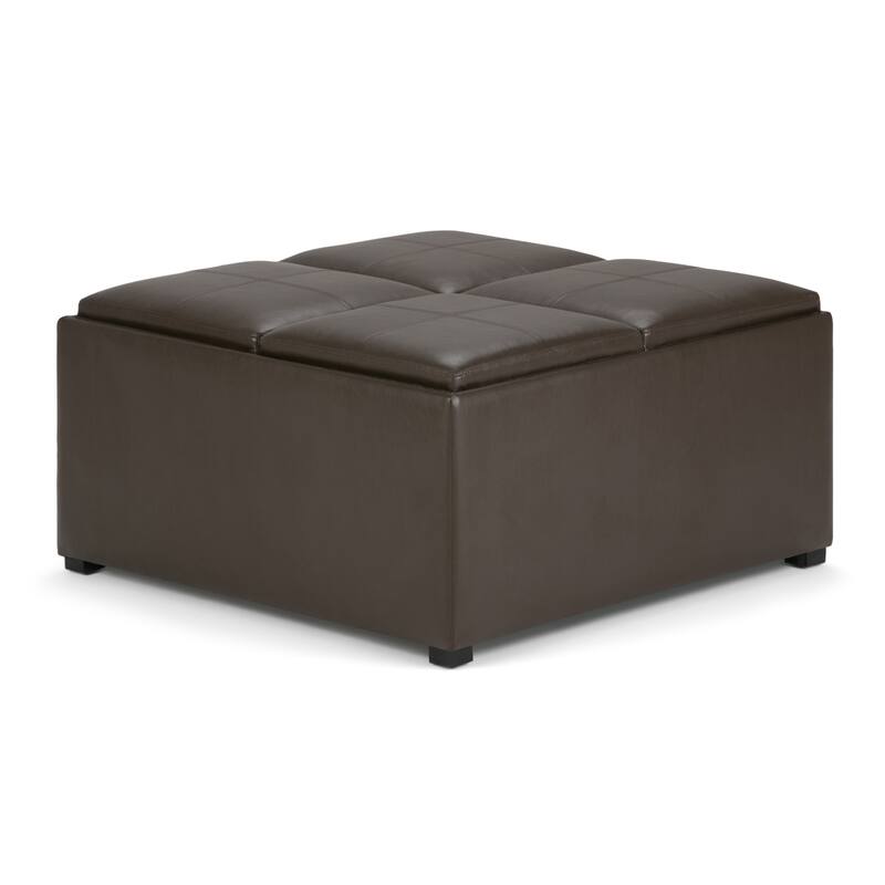 Square Coffee Table Storage Ottoman