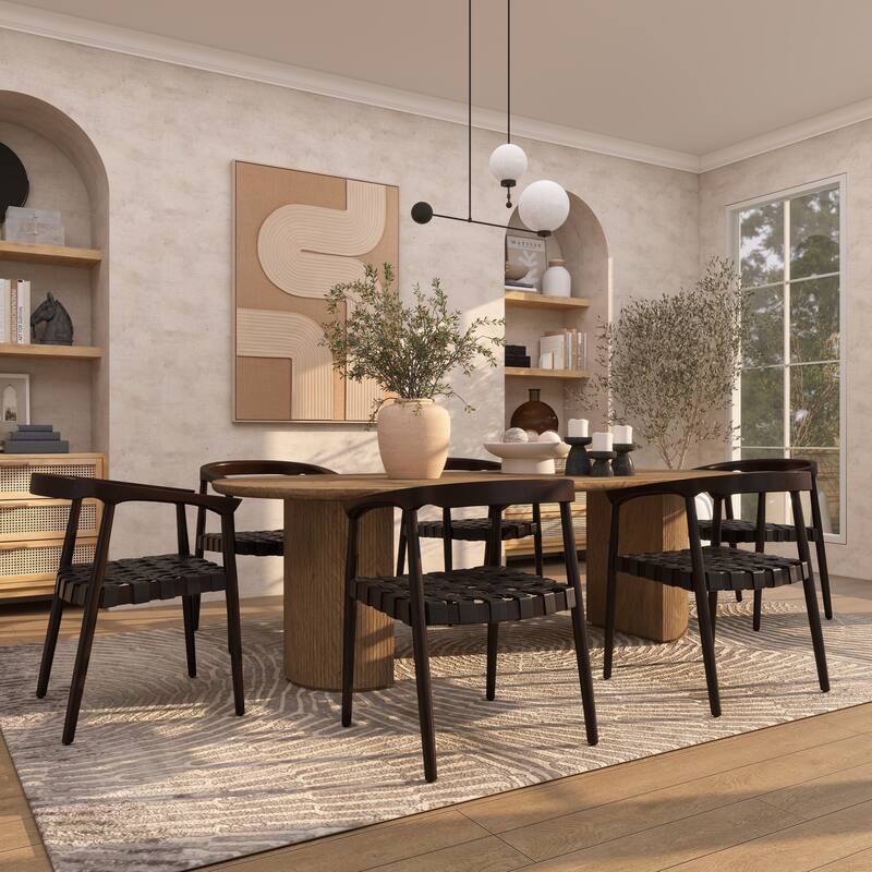 Black Wood Short Wide Distressed Decorative Candle Holder (Set of 3)