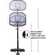 preview thumbnail 4 of 5, 43" Gray Mix Basketball Hoop System Height Adjustable Basketball Hoop with Wheels
