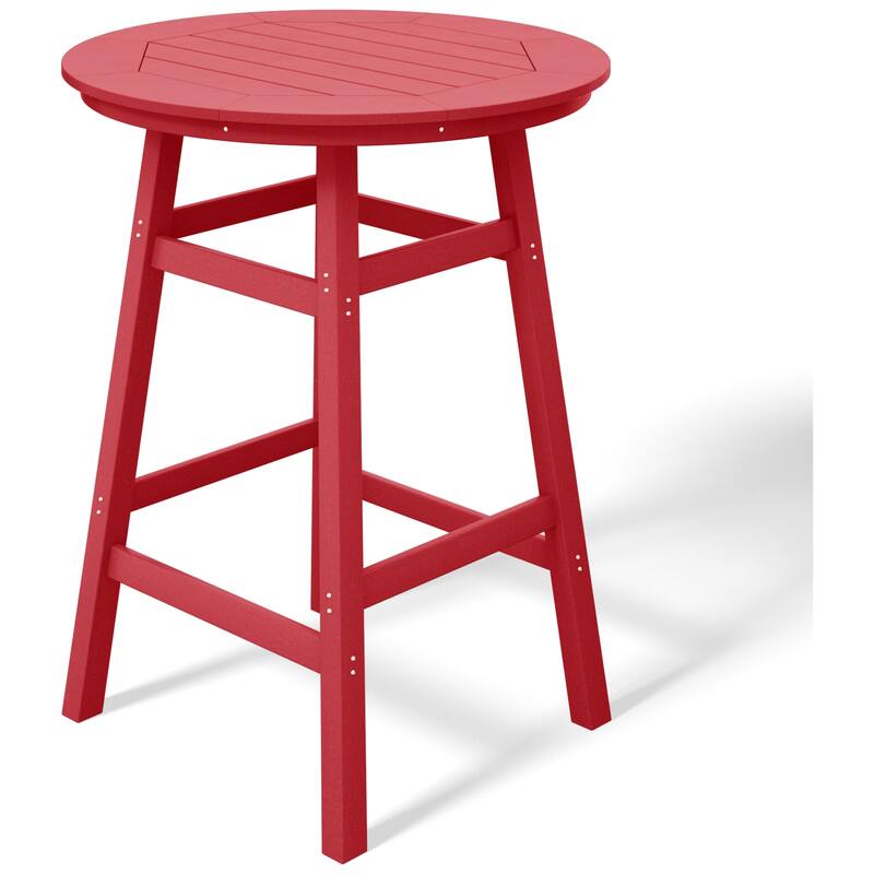 Polytrends Laguna Hdpe All Weather Outdoor Patio 35" Round Bar Table