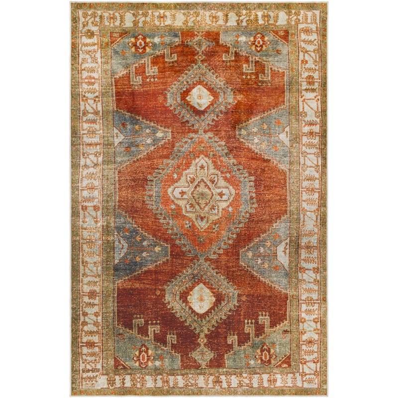 Livabliss Lavable Traditional Geometric Washable Area Rug