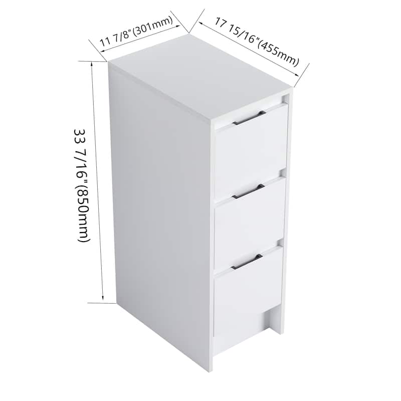 Freestanding Bathroom Vanity With Resin Sink - Glossy White