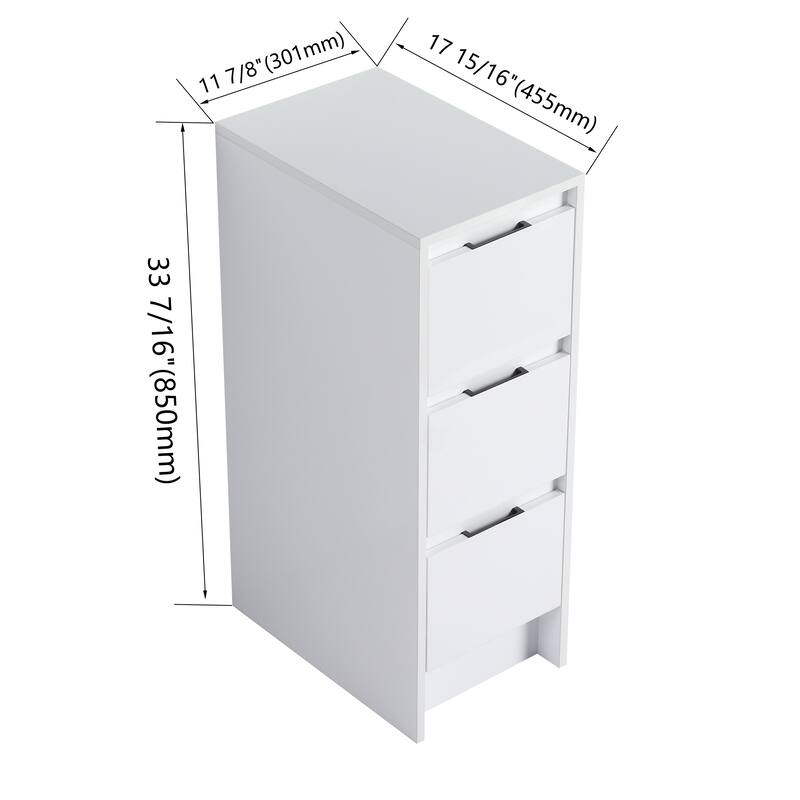 Freestanding Bathroom Vanity with Resin Sink - Glossy White