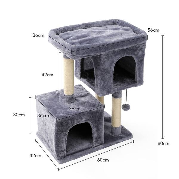 COZ Cat Tree Tower with 2 Plush Cat Condos for Multiple Large Cats Bed Bath & Beyond 33081150