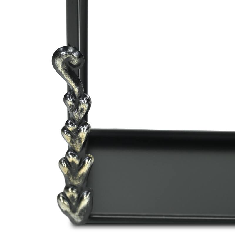 Vintage Style 2-Tier Wall Shelf - 18.5" - Black