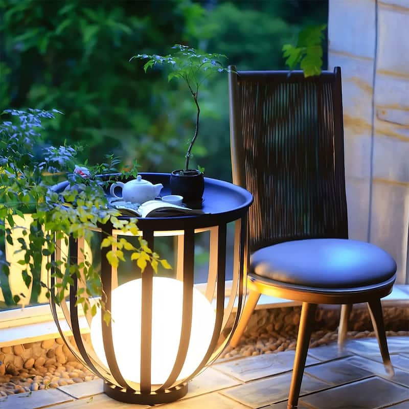 Waterproof Outdoor Floor Lamp, Outdoor Solar Power LED Plant Stand