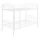 preview thumbnail 27 of 47, Elegant Twin Over Twin Metal Bunk Bed with Built-in Ladder and Guardrails, Divided into Two Beds, With Sturdy Steel Frame