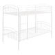 preview thumbnail 25 of 45, Space-Saving Twin Over Twin Metal Bunk Bed with Guardrails and Ladder, Convertible to Two Beds