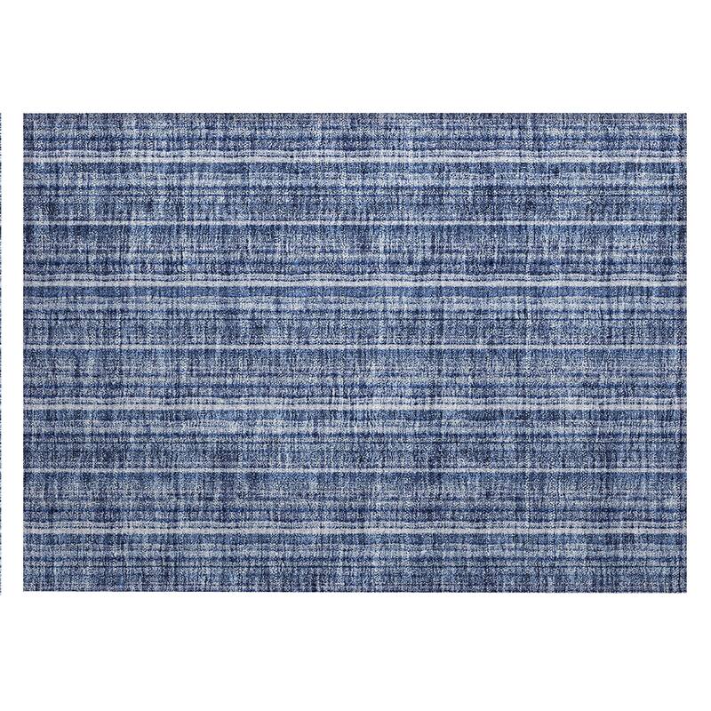 Machine Washable Indoor/ Outdoor Stripe Chantille Rug