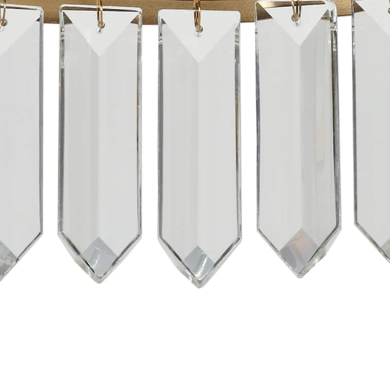 Modern Gold LED Crystal Drum Chandelier for Dining Living Room