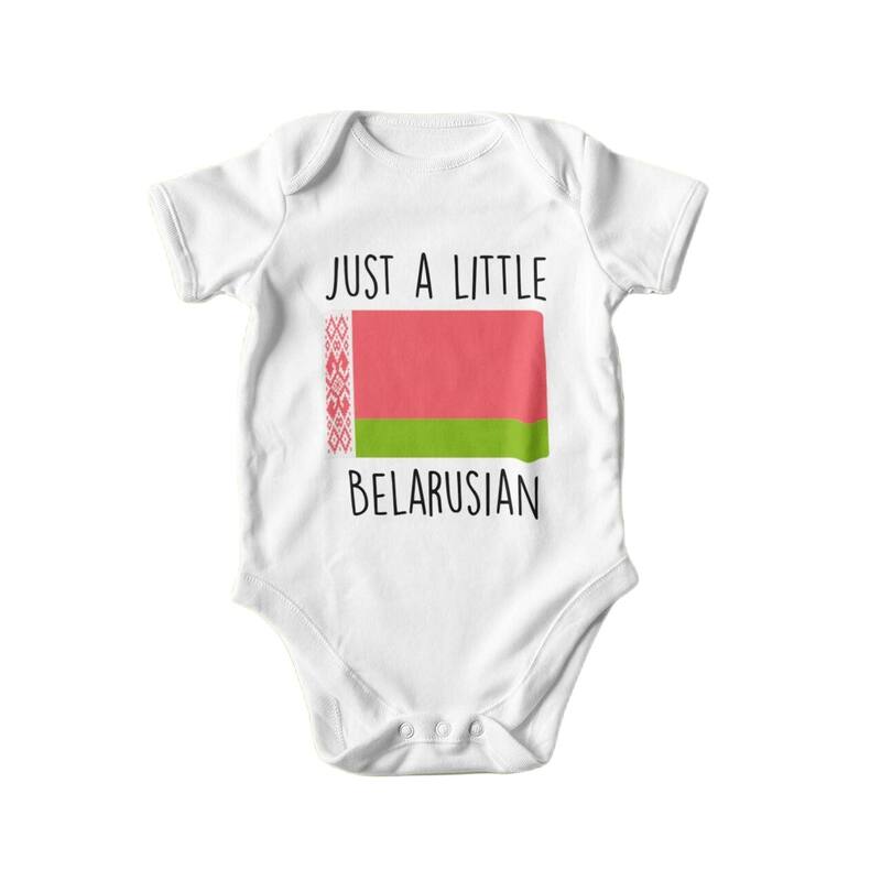 Belarus - Baby Boy Girl Clothes Infant Bodysuit Funny Cute Newborn - White - Newborn