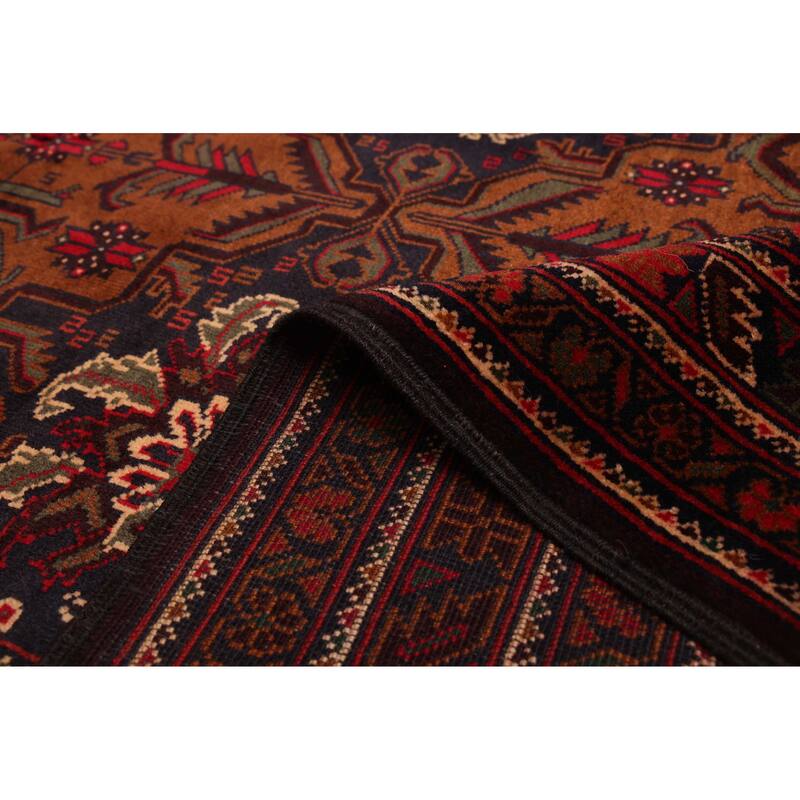 ECARPETGALLERY Hand-knotted Teimani Dark Navy Wool Rug - 4'3 x 7'10