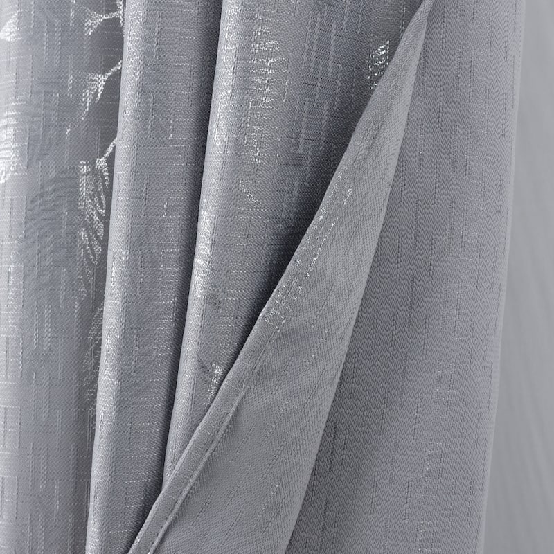 Bexley Foil Print Leaves Window Curtain