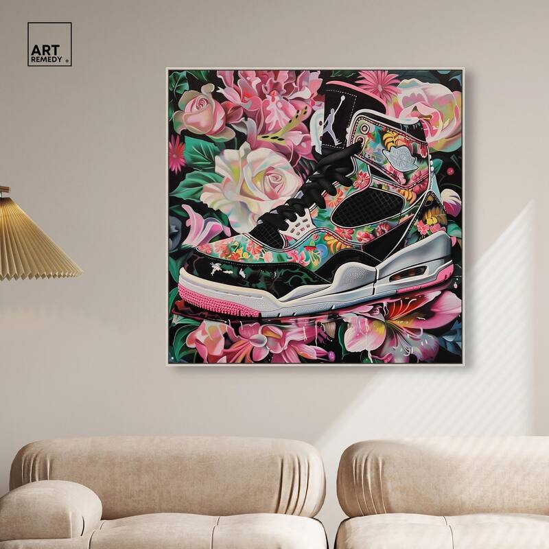 Hidden in Floral Bloom Sneaker Canvas by Art Remedy
