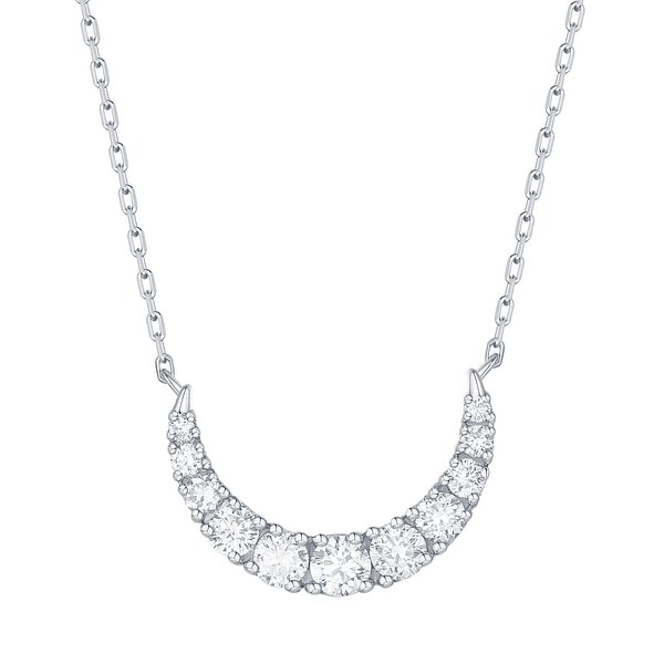 Smiling Rocks 0.42Ct G-H/VS1 Lab Grown Diamond Moon Necklace