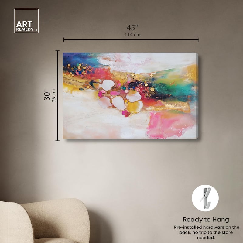 Vibrant Dabs II Canvas by Art Remedy, Gallery Wrapped