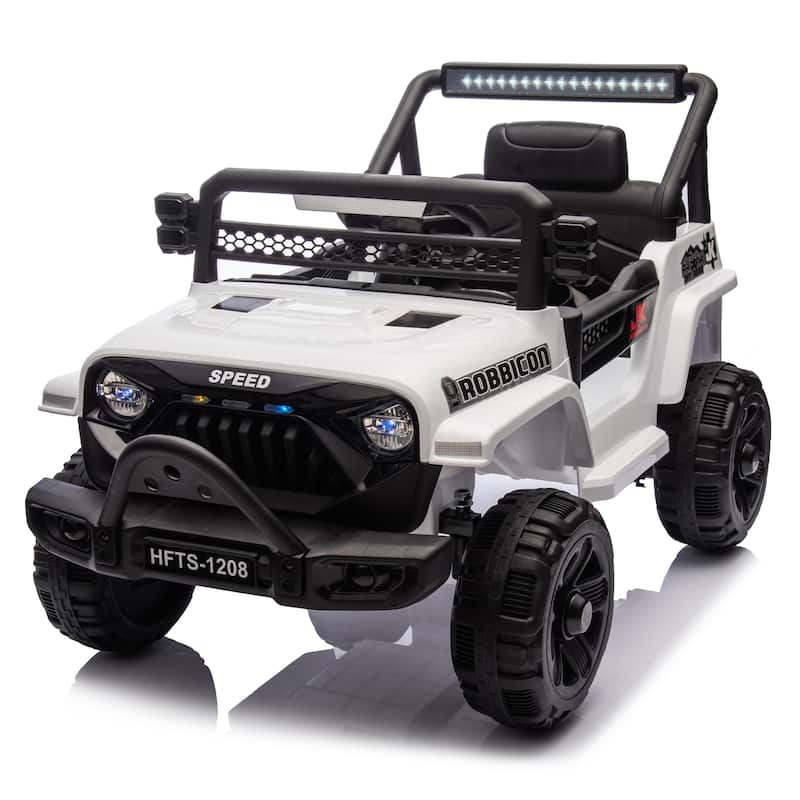 12V Kids Ride On Electric Truck Car W/Parents Control,2WD,4-wheel suspension,Adjustable volume,Microphone jack,Power display,LED