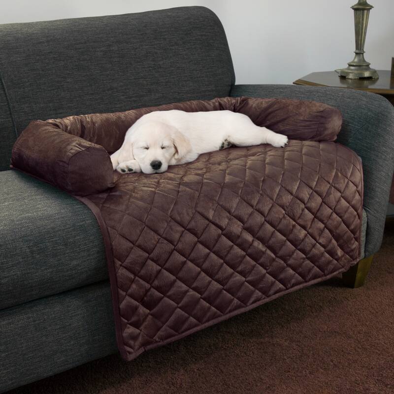 PETMAKER Couch Cover with Memory Foam Bolster for Dogs