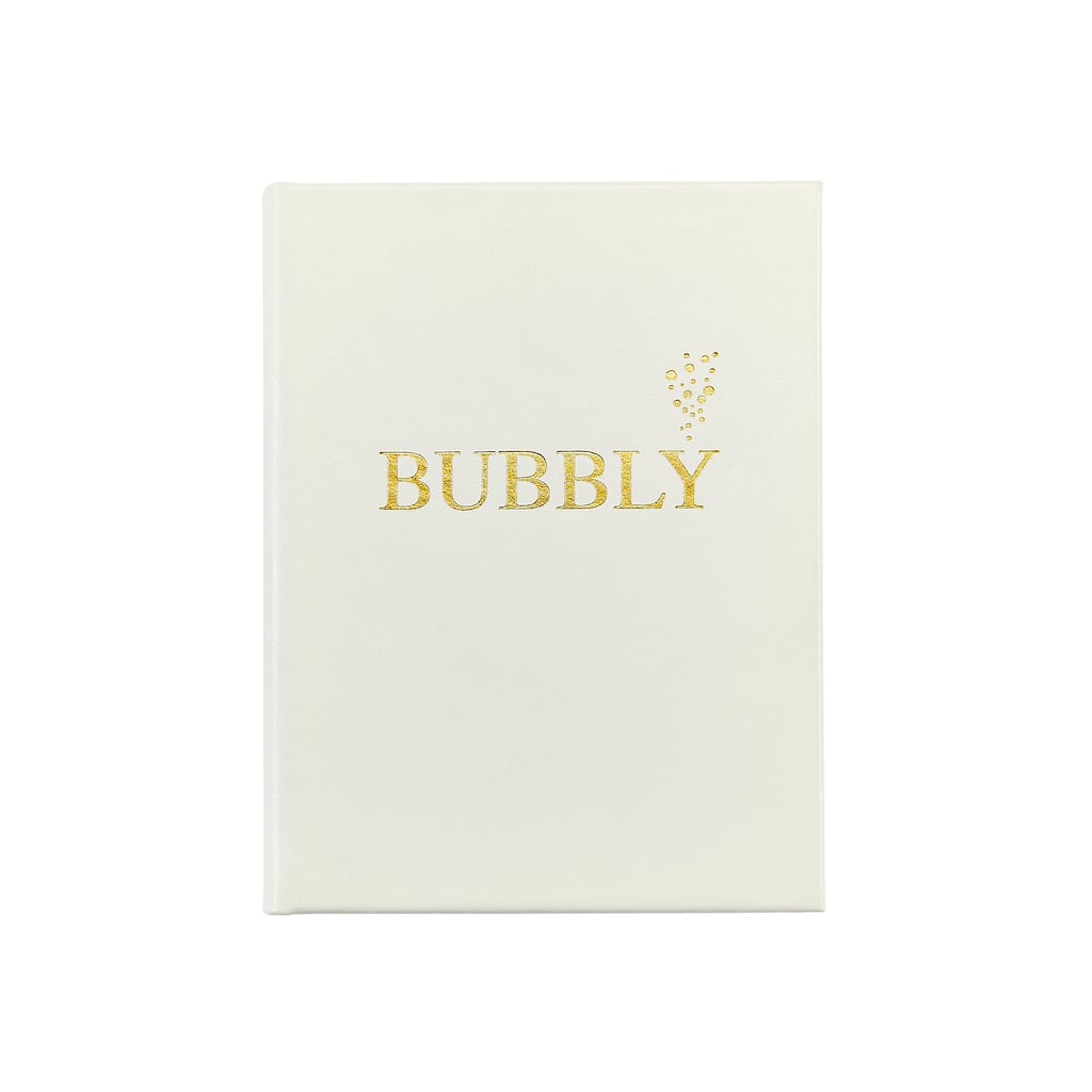 Graphic Image Bubbly Coffee Table Book, Leather, Ivory
