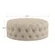preview thumbnail 9 of 27, Knightsbridge Round Tufted Rolling Ottoman by iNSPIRE Q Artisan