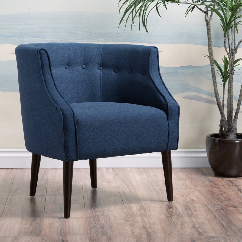 Navy Blue 28.75" Button Tufted Club Chair