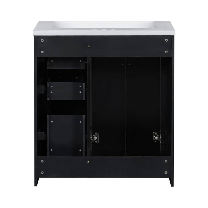 30'' Modern Freestanding Bathroom Vanity with Top Sink , Solid Wood Frame