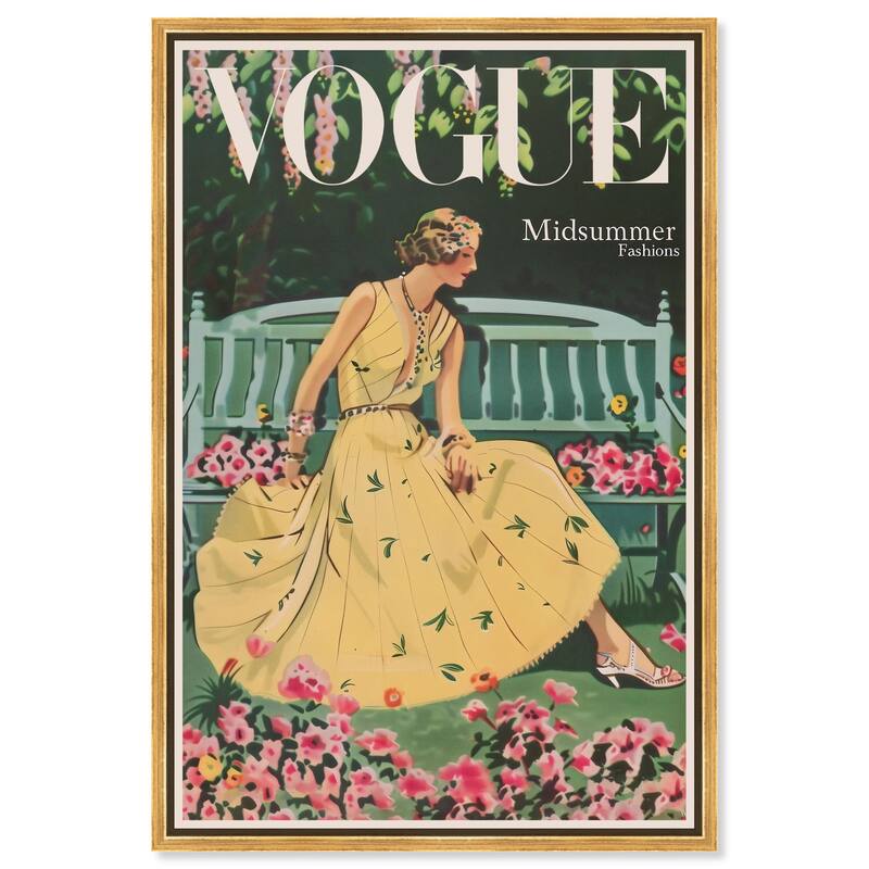 Midsummer Fashion Cover Canvas by Art Remedy - Gold - 36" x 54"