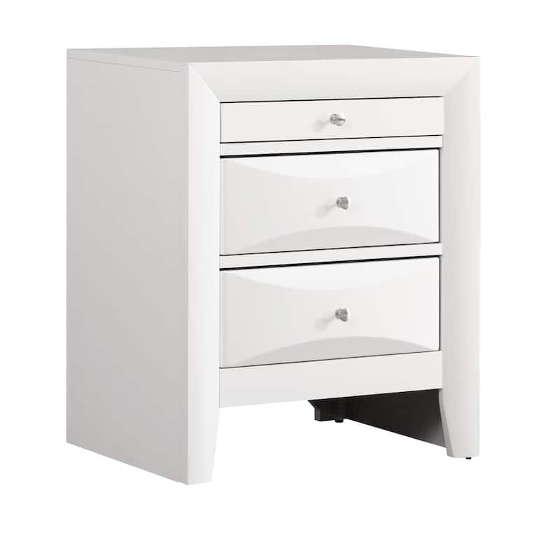 Rattan End table with drawer, Modern nightstand, side table for living room, bedroom,natural