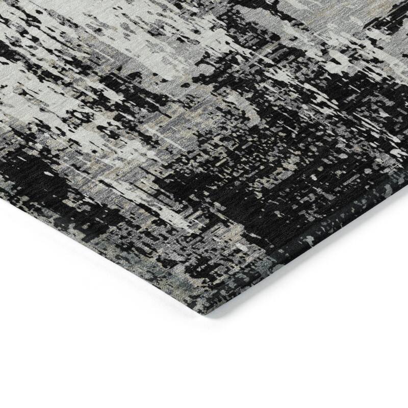 HomeRoots Abstract Transitional Rectangle Outdoor Rug