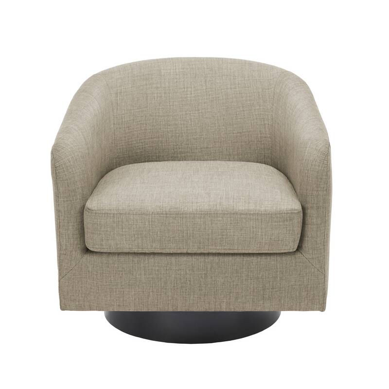 Round Barrel Armchair 360-Degree Swivel Accent Chairs