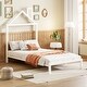 preview thumbnail 1 of 25, Twin Size Metal Platform Bed with House-Shaped Headboard for Kids Twin - White