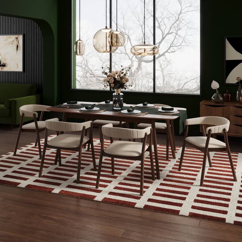 Nova Extension 59 to 74.75" Dining Table Walnut Finish