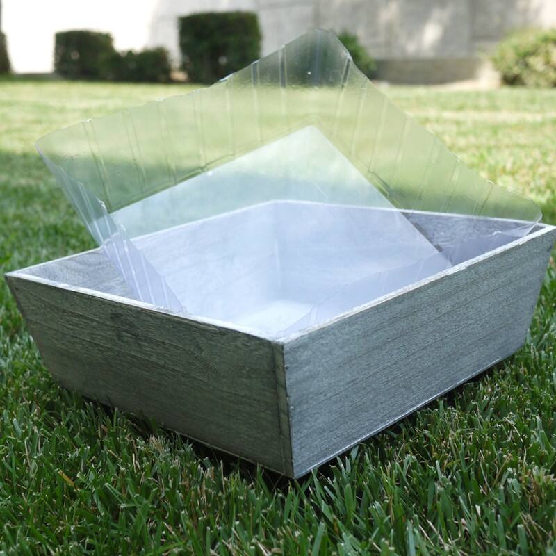 ABN5E022-GY GREY Washed Wood Tray