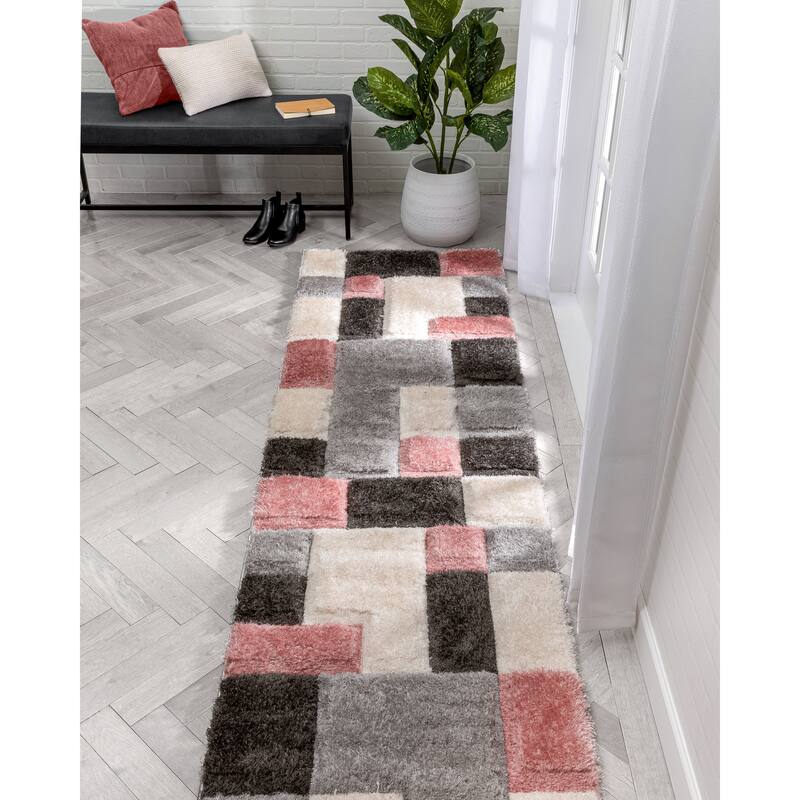 Well Woven San Francisco Escondido Geometric Shag Area Rug