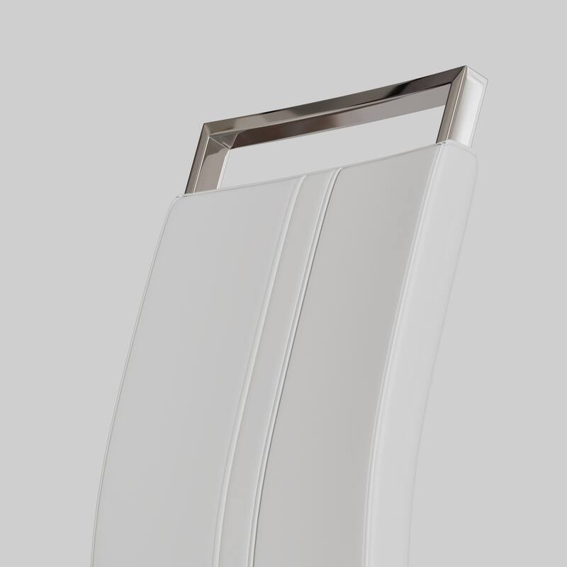 Modern Faux Leather Dining Chairs Set of 4, High Back Upholstered Side Chairs with Metal Legs for Dining Room, Kitchen, Office