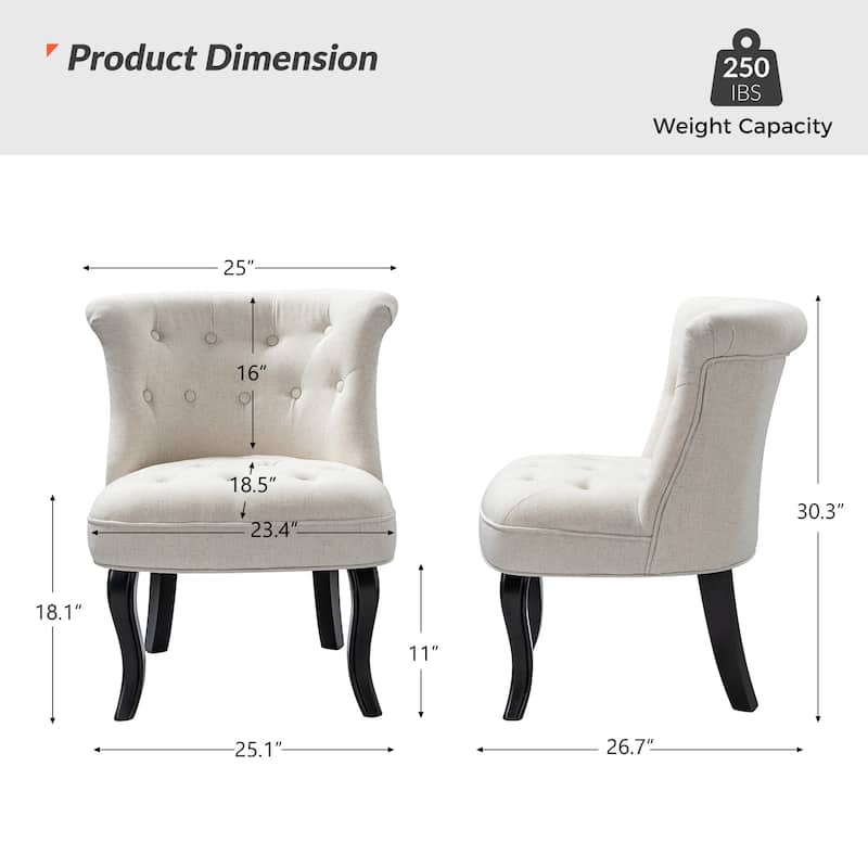 Christi Vibrant Tufted Velvet Upholstered Accent Chairs Set of 2 by HULALA HOME