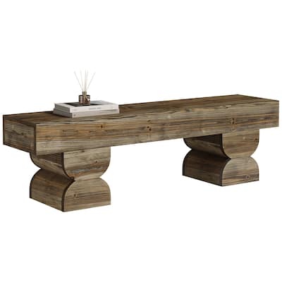 Solid Wood Dining Bench, 59-Inch Dining Bench, Farmhouse Kitchen Stool