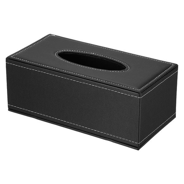 slide 2 of 10, 9.4x4.7x3.7" Tissue Box Cover, Leather Waterproof Napkin Dispenser