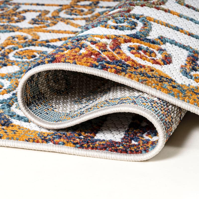 JONATHAN Y Tropics Ornate Trellis Indoor/Outdoor Area Rug