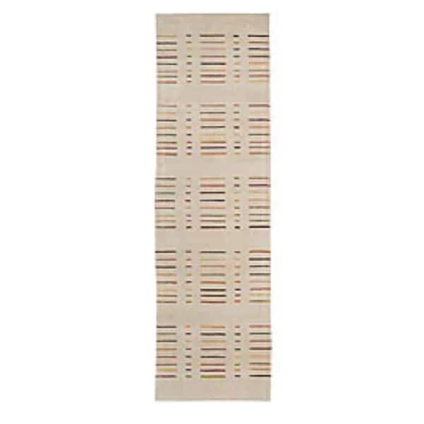 slide 1 of 1, Nourison Spectrum SP01 Hand-tufted Area Rug Ivory - 2'3" x 8' Runner