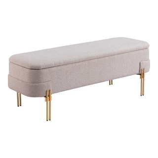 Lebreton Storage Bench Oatmeal Beige