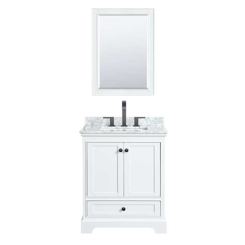 Deborah 30-inch Single Vanity, Square Sink, Medicine Cabinet