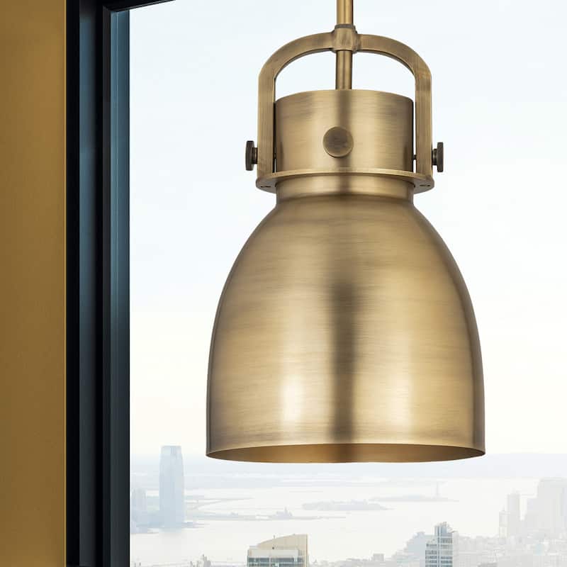 Innovations Lighting Newton Metal Bell - 1 Light 8" Stem Hung Pendant
