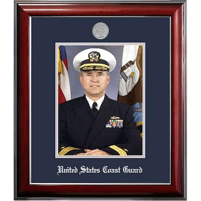 Patriot Frames Coast Guard 8x10 Portrait Classic Frame with Silver Medallion