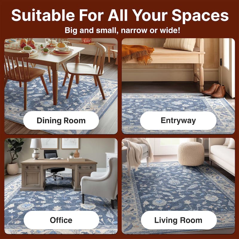 Well Woven Ushak Mardin Updated Traditional Boho Flat-Weave Area Rug