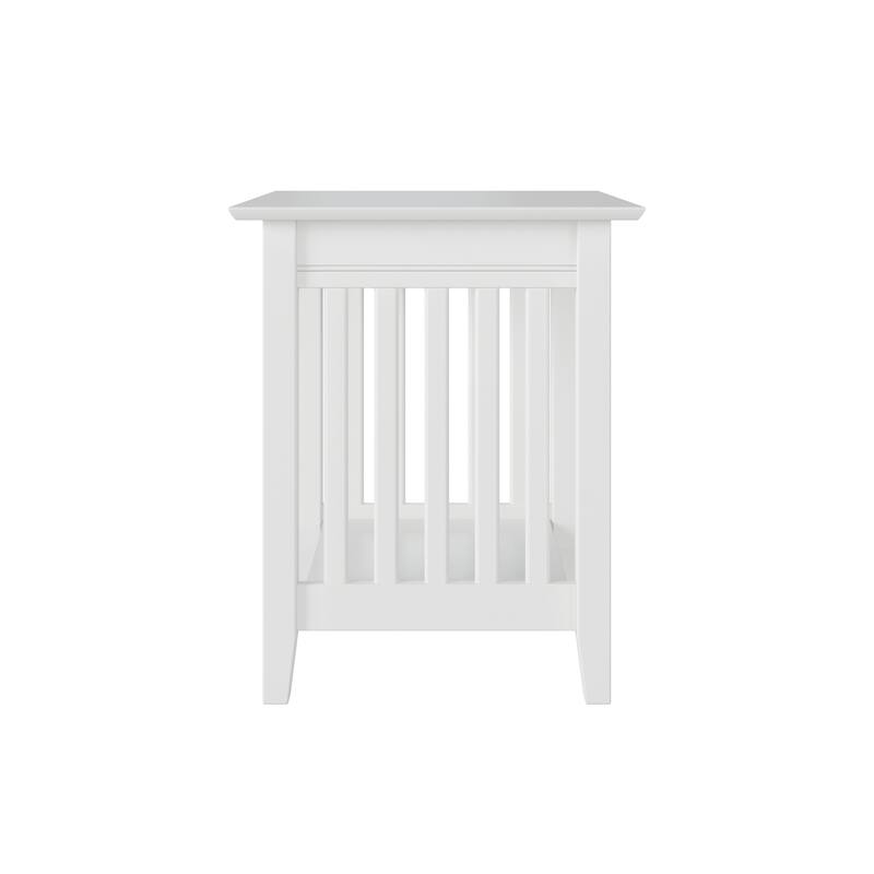 AFI Mission Printer Stand with Built-in Charger in White