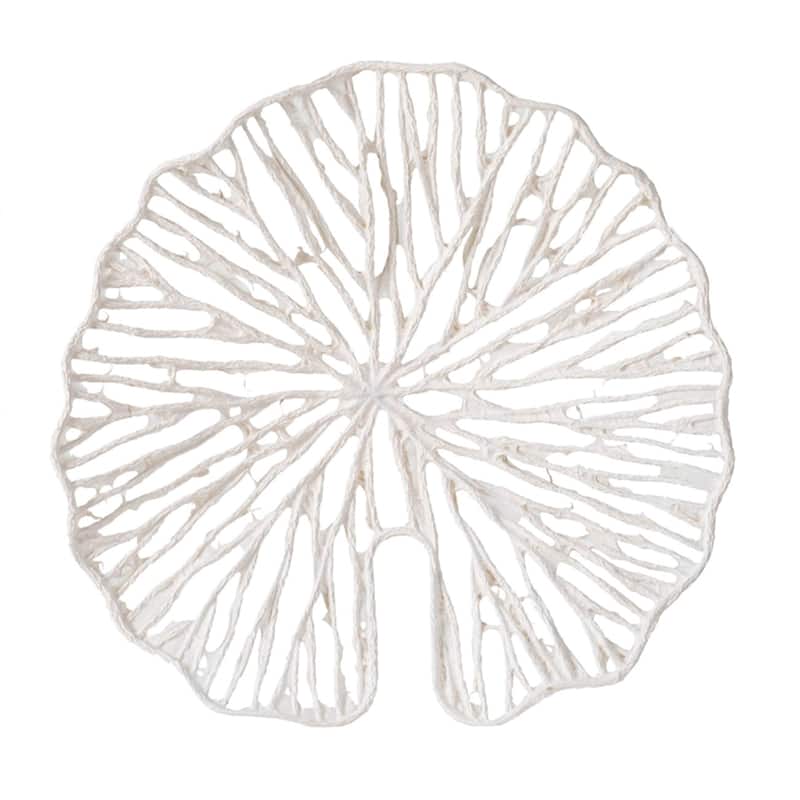 Large Leaf Wall Decoration - 20.5" - White