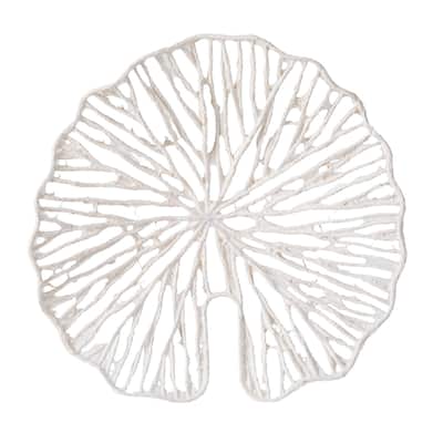 Large Leaf Wall Decoration - 20.5" - White