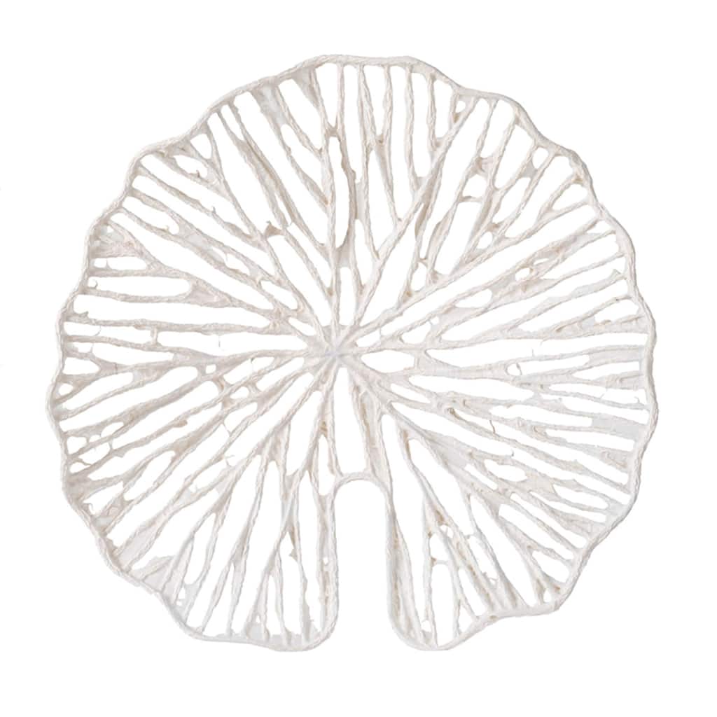 Large Leaf Wall Decoration - 20.5" - White